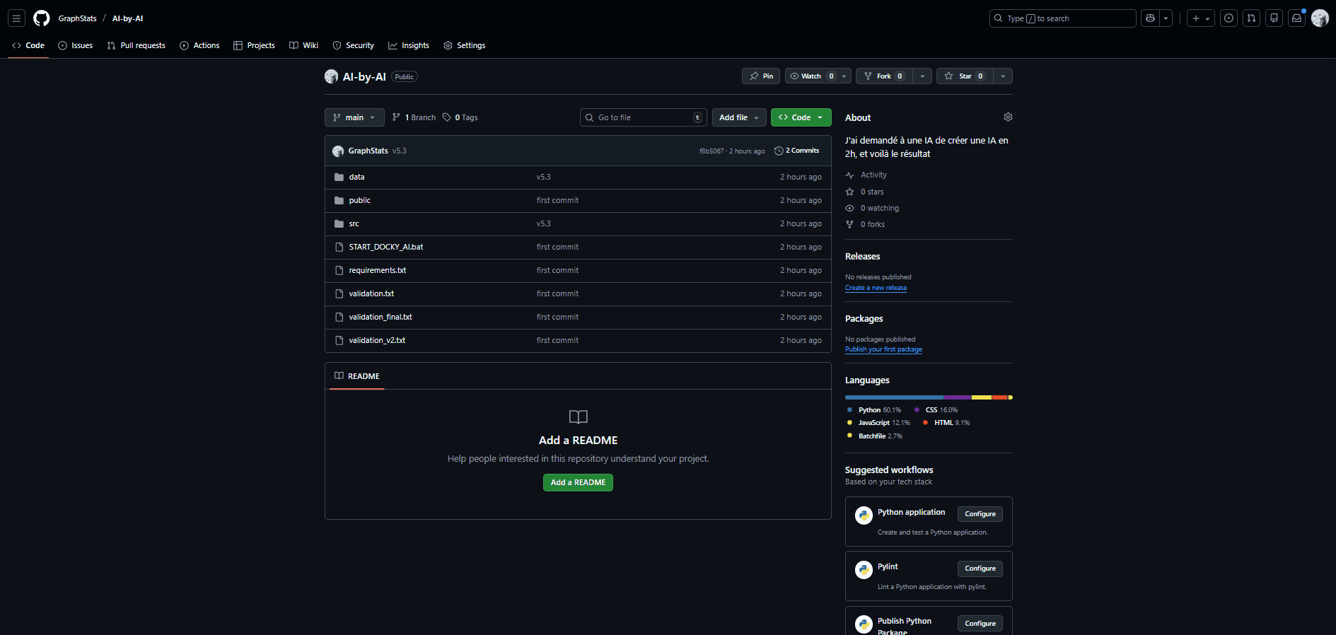 An AI, created by an AI in 2 hours